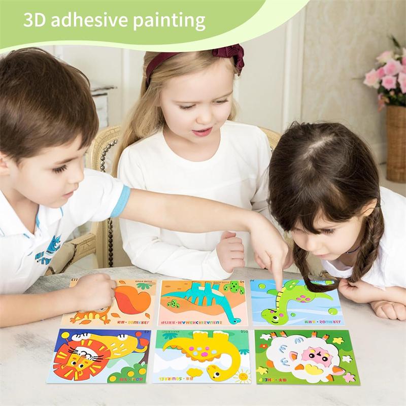 Набор 3D наклеек из пены ЭВА для детей, развивающие игрушки для дошкольников, креативное DIY занятие для мальчиков и девочек (Возраст 3-6)
