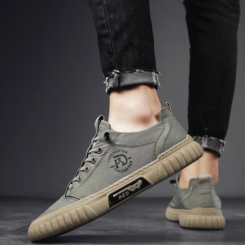 Новая парусиновая мужская обувь, удобные универсальные кроссовки, мужские летние дышащие туфли из ледяной шелковой ткани для мужчин, повседневные прогулочные лоферы