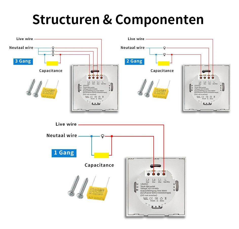 Сенсорный выключатель света из серого закаленного стекла европейского стандарта с разъемом USB C, настенный выключатель 220 В вкл./выкл., круглая нижняя коробка с двумя розетками