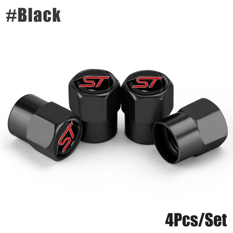 4Pcs Car Valve Caps Wheel Tires Air Tyre Stem Protective Cover For Ford ST Line Escape Kuga Mondeo Ecosport Fiesta Focus 2 3 MK