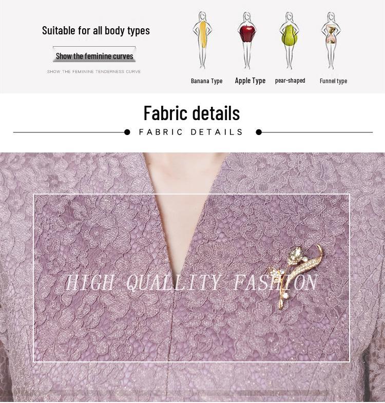 Элегантный фиолетовый комплект из двух предметов для свекрови на свадьбу 2025 - Модный, стройнящий комплект-платье с выгодно подчеркивающим фигуру дизайном