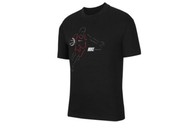 Nike T Shirts Men's Black Crew Neck Moderate Straight Fit DJ1589-010