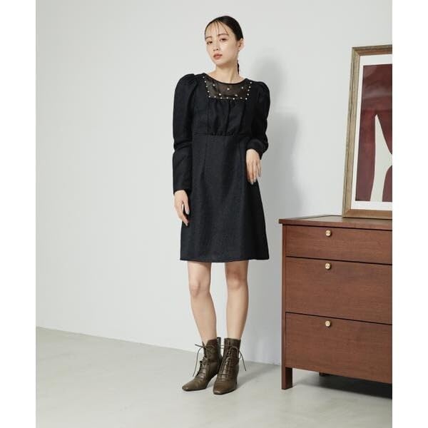 [Jill by Jill Stuart] Мини-платье с бисером