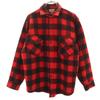 Chippewa 50s 60s Vintage Buffalo Check Long Sleeve Wool Shirt Red Series Men's Used
