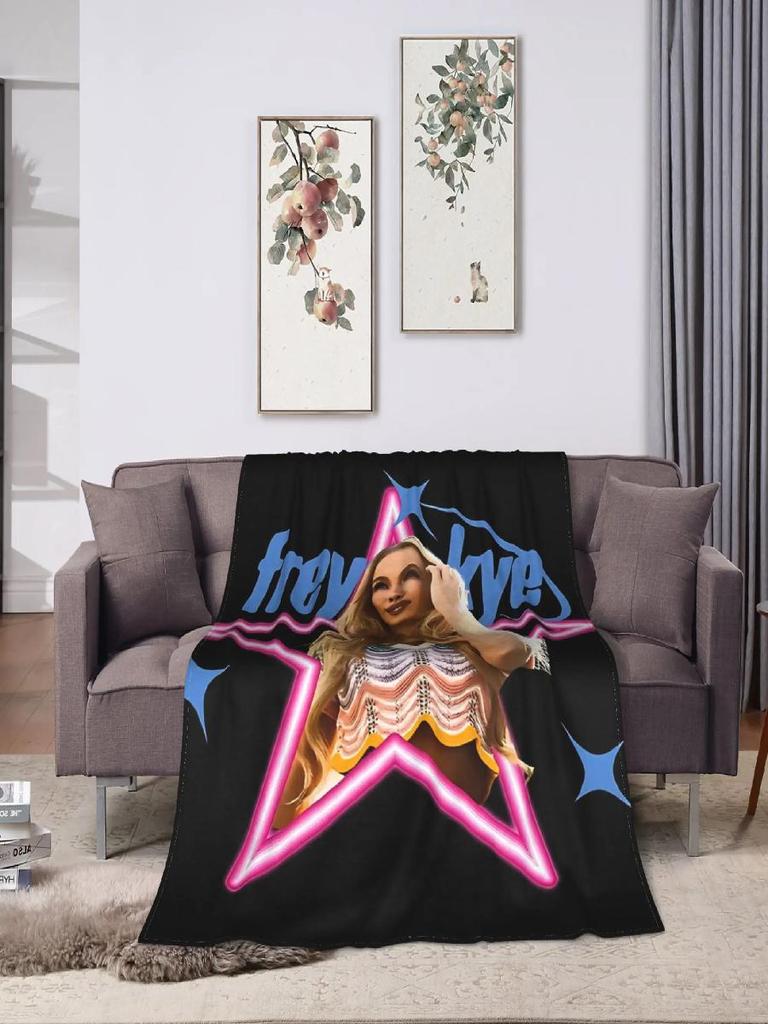 Freya Skye Pop Singer Soft Flannel Throw Blanket for Sofa Chair Bed Winter Travel Car Blanket Patterned Bedspread