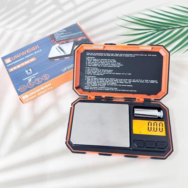 Цифровые мини-весы 200 г 0,01 г карманные с калибровочным грузом 50 г электронная умная кухня для пищевых таблеток ювелирных изделий измерительный инструмент