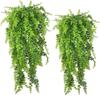 Simulated Persian Grass Rattan Hanging Fern Vine Green Plant Wall Decor