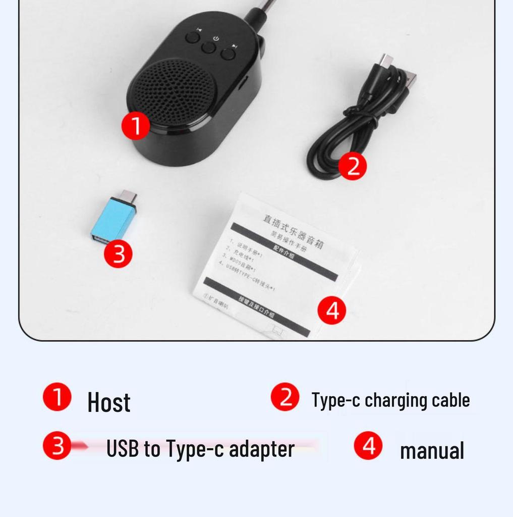 Мини-усилитель Bluetooth для духовых электроинструментов с USB-накопителем