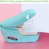 Students Stationery Nail Free Stapler Stapleless Safe Staplers 5 Sheets Capacity for Paper Binding Office Supplies Stapling Tool