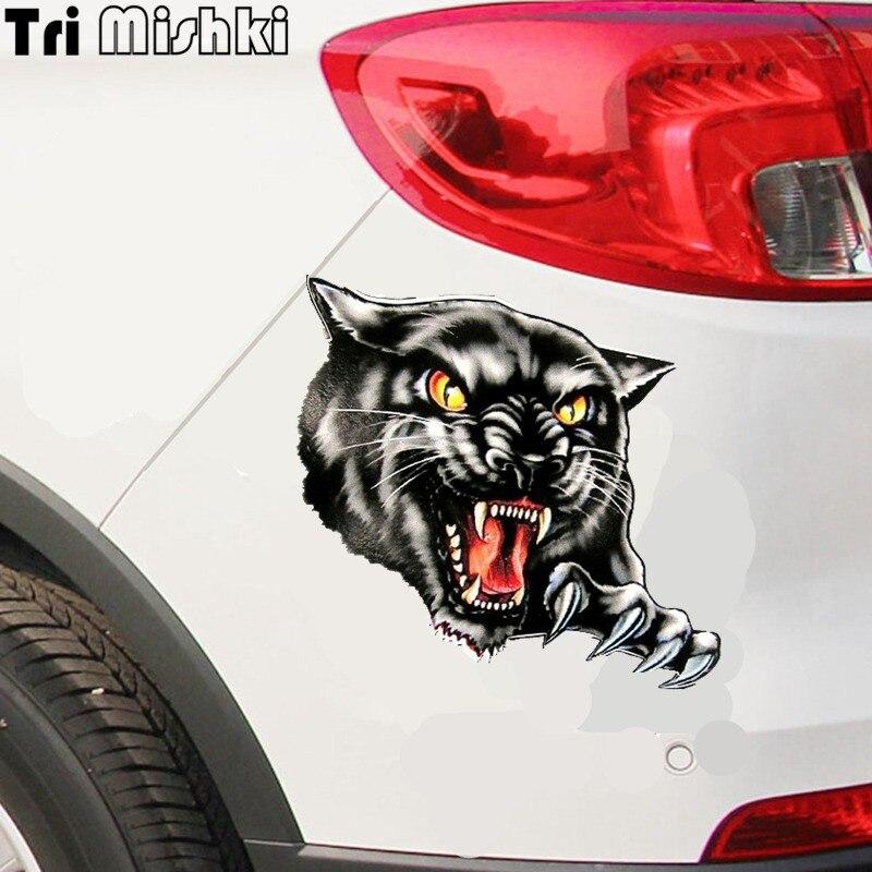 Tri Mishki W1442 3D свирепая пантера автомобильная наклейка ПВХ наклейки мотоциклетная наклейка на автомобиль грузовик бампер внедорожник настенный водостойкий