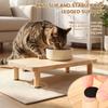 6/10cm Cat Food Stand Wood Cat Auto Feeder Elevated Stand Table Raised Stand for Relieve the Spine and Joint of the Kitten