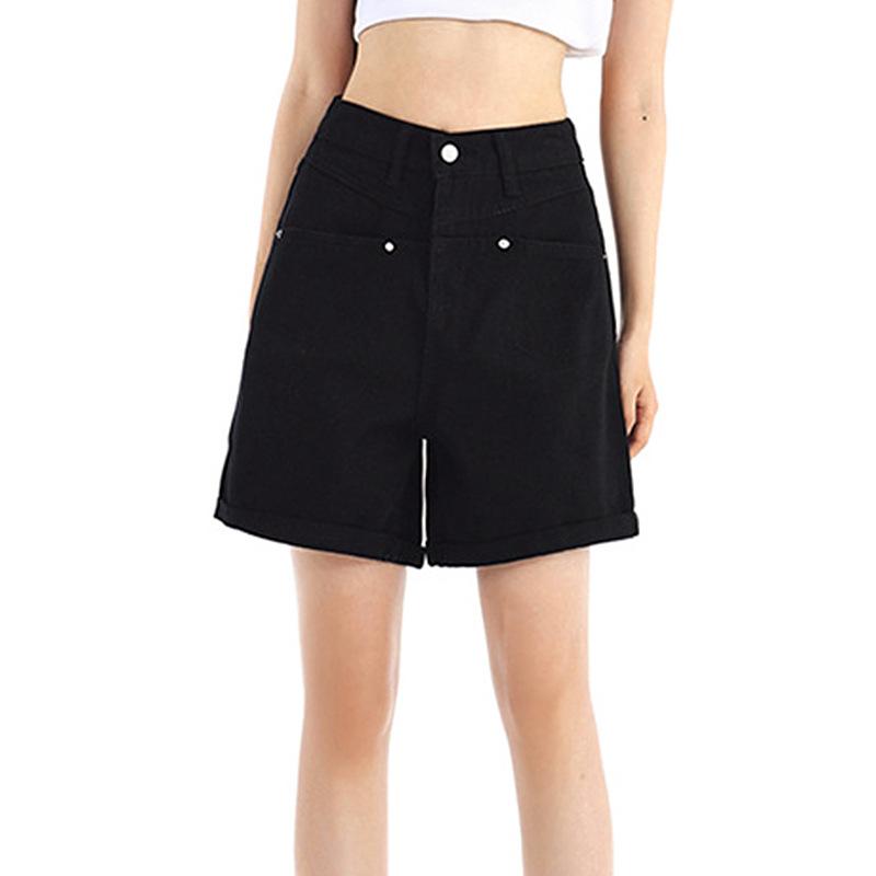 Летние женские однотонные модные облегающие джинсовые шорты с карманом на молнии