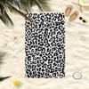 1PC Black and White Cheetah Print Beach Towel, Oversized Leopard Towel for Women, Absorbent Quick Dry Gift Microfiber Pool Towel