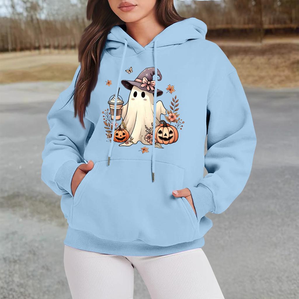 Женские свитшоты оверсайз, флисовые толстовки с длинным рукавом, осенние наряды с карманом