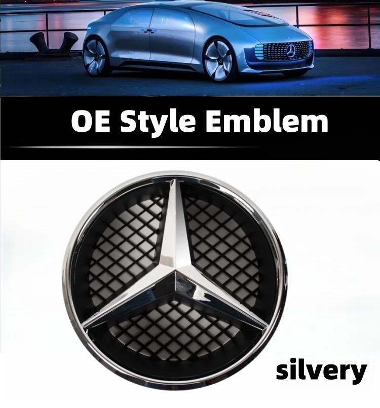 AABGV1 2026 Grill Emblem Star Logo Front Grille Badge For Mercedes Benz W204 W205 X253 W213 W212 W176 W177 W167 W246 W117 Accessories