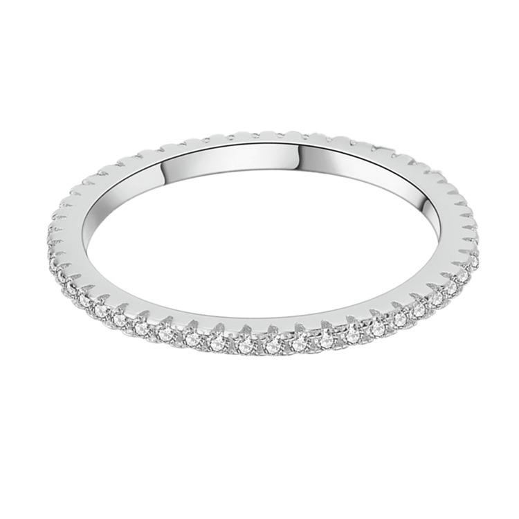 Minimalist Fashion Full Zircon Ring For Women Students Personalized Closed Band