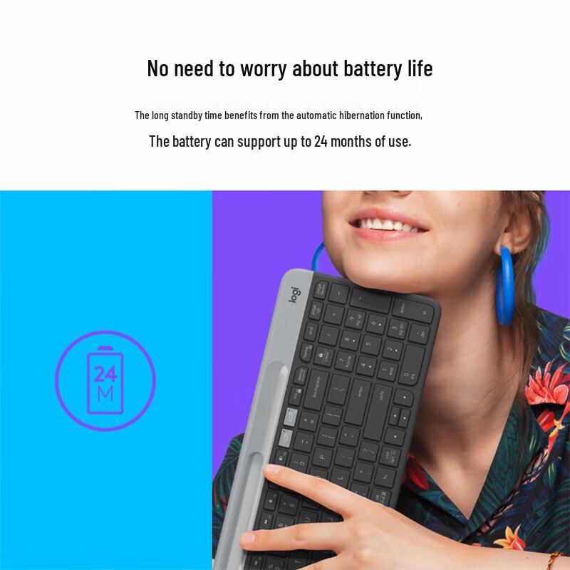 Беспроводная клавиатура Logitech K580 Slim для работы с несколькими устройствами