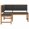 Garden Chair with Cushion Brown 140 x 100 x 91 cm Solid Acacia Wood