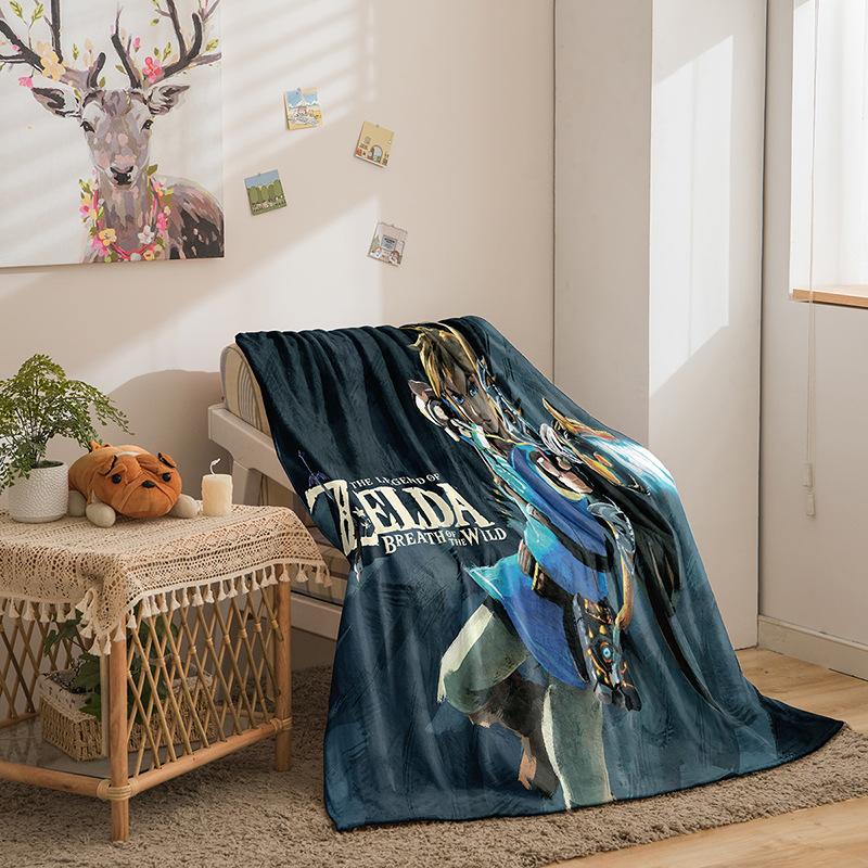 Двустороннее фланелевое одеяло с мультяшным рисунком, выполненное методом 3D-цифровой печати.