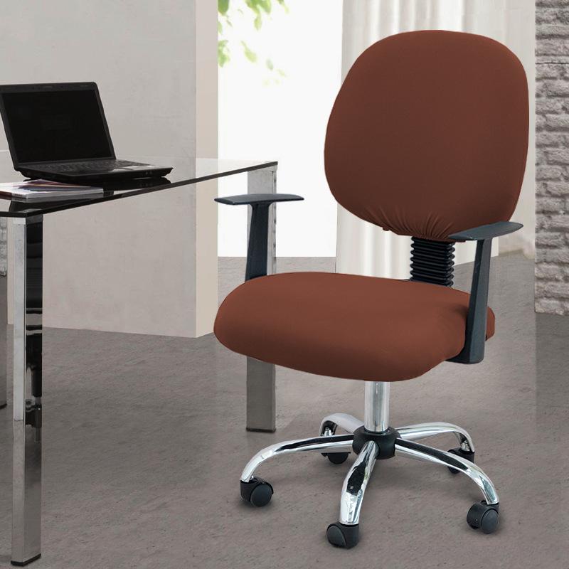 Two Piece Stretchable Computer Chair Cover Washable Executive Office Chair Protector Slipcover