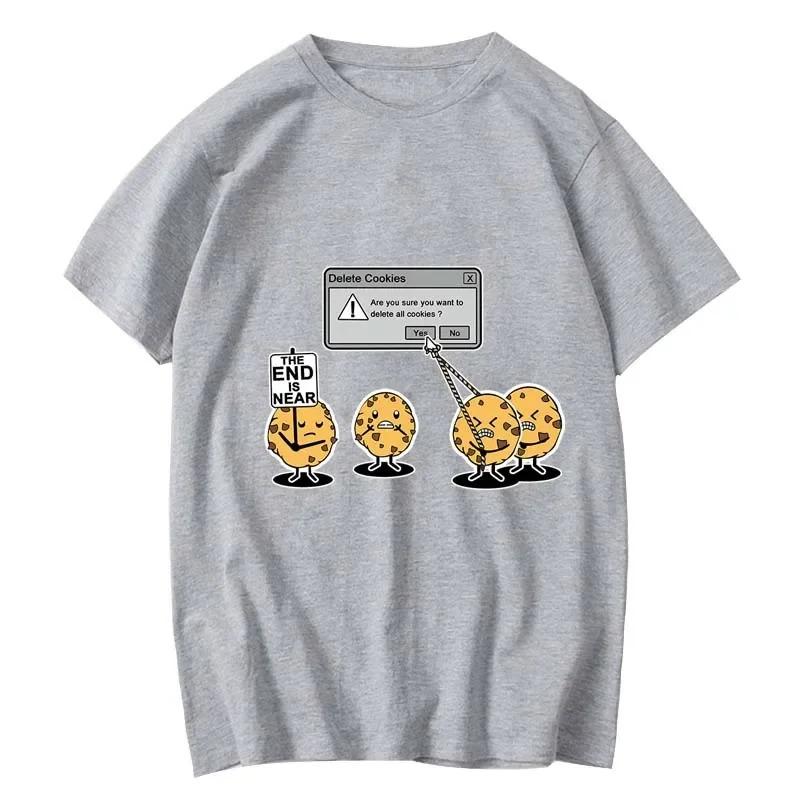 Summer Tshirt Funny Fun Biscuit Cartoon System Creative Printing Design Print Casual Cool Women Tshirt Top Clothing