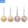 European and American Earrings Temperament Natural Round Shell Earrings Women's Fashion Versatile Earrings