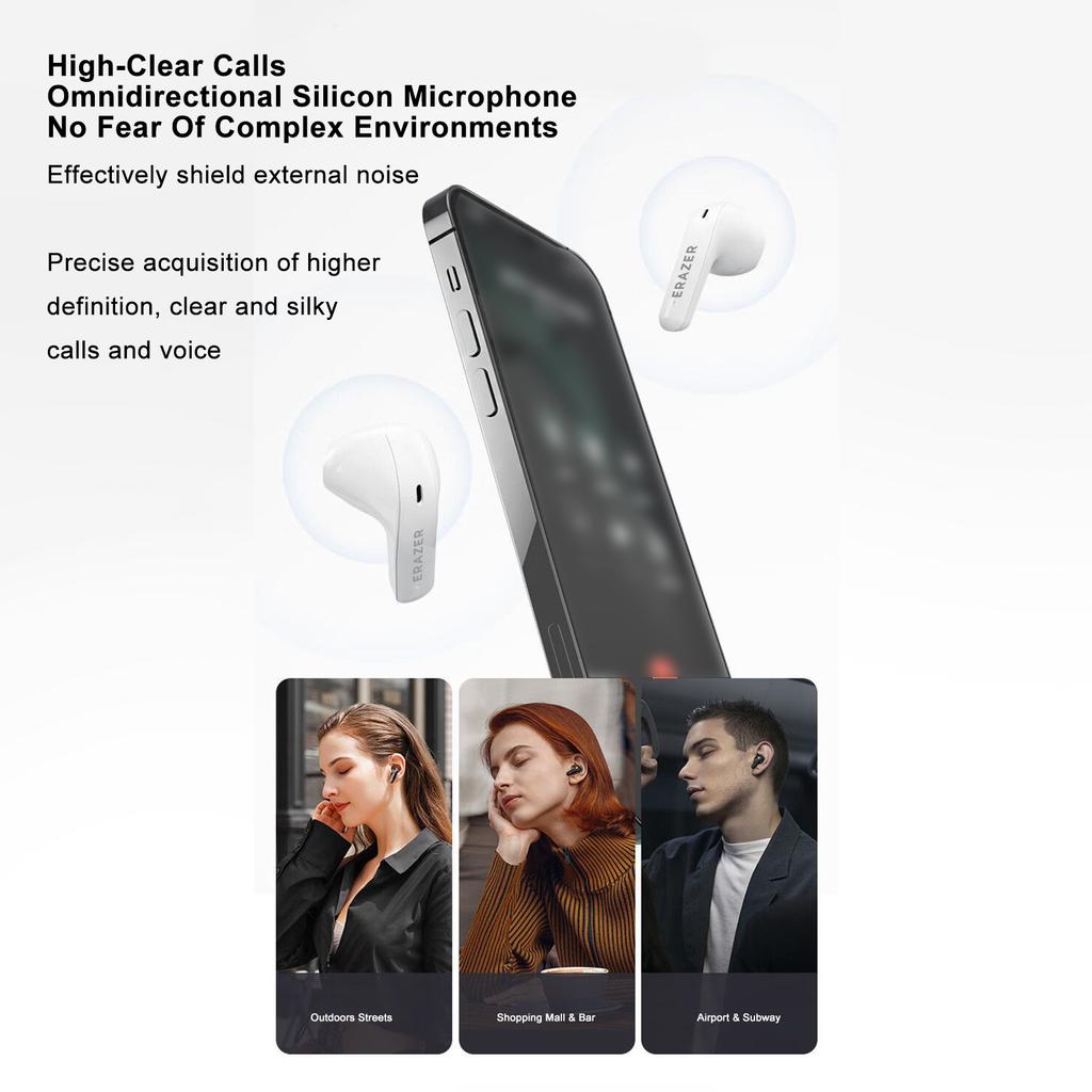 ERAZER X16PRO True Wireless Earbuds Smart Noise Reduction Наушники BT 5.4 20H LongLasting Stereo