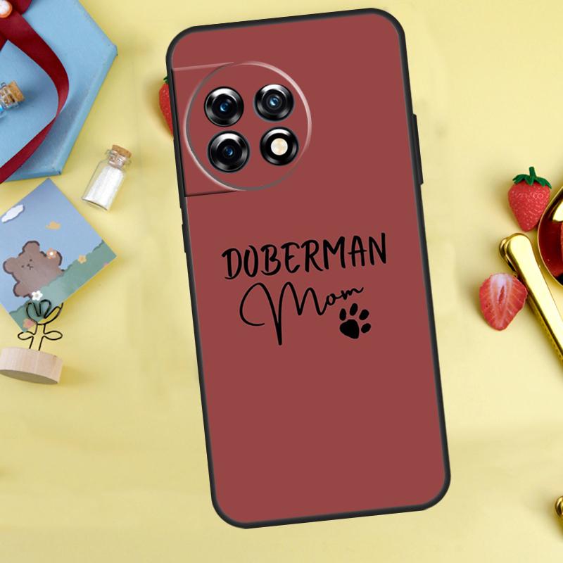 Cartoon Doberman Dog Case For OnePlus 13R 12R 10R 15 13 12 11 10 9 13T 10T 8T Nord CE 5 2 3 4 Lite N20 N30 Cover