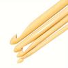 4Pcs Tunisian Crochet Hooks 15cm/9.4in Long Assorted Size Anti Slip Bamboo Double Ended Crochet Hooks for Knitting Sewing Hook Set