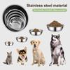 Pet Bowl Stainless Steel Open Design Easy To Clean Rust-Resistant Smooth Surface Pet Dish Pet Water Food Bowl
