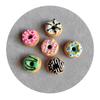 Kawaii  Miniature Chocolate Donuts Resin Flat Back Simulation Food Donut Cabochon for Doll House DIY Scrapbooking