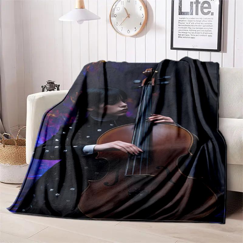 1PC Wednesday blanket, all-season lightweight home office outdoor nap multifunctional blanket, Christmas gifts