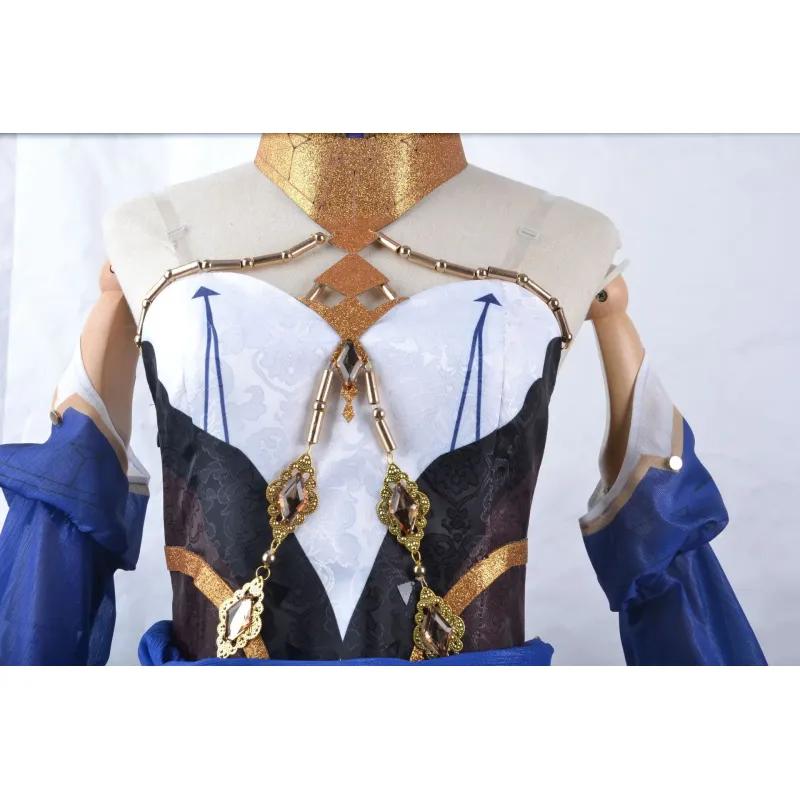 Layla Cosplay Costume Wig Genshin Impact Cosplay  Impact 3rd Layla Dress Outfit Uniform Headwear Gloves Hat Girls Women