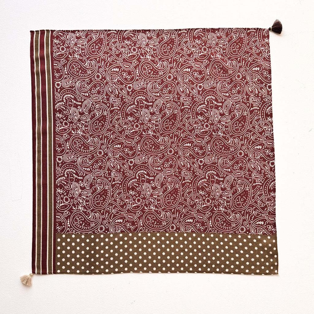 1116 spring and summer new versatile retro paisley cashew flower pendant medium square towel women's neck multi-functional decoration