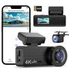 CHORTAU Новое издание видеорегистратора с передней и задней камерами 4K UHD 8MP 1080P Full HD 5G Карта 64 ГБ Большая апертура Большой IPS ЖК-дисплей Светодиод Светофор Энергия Автоматический