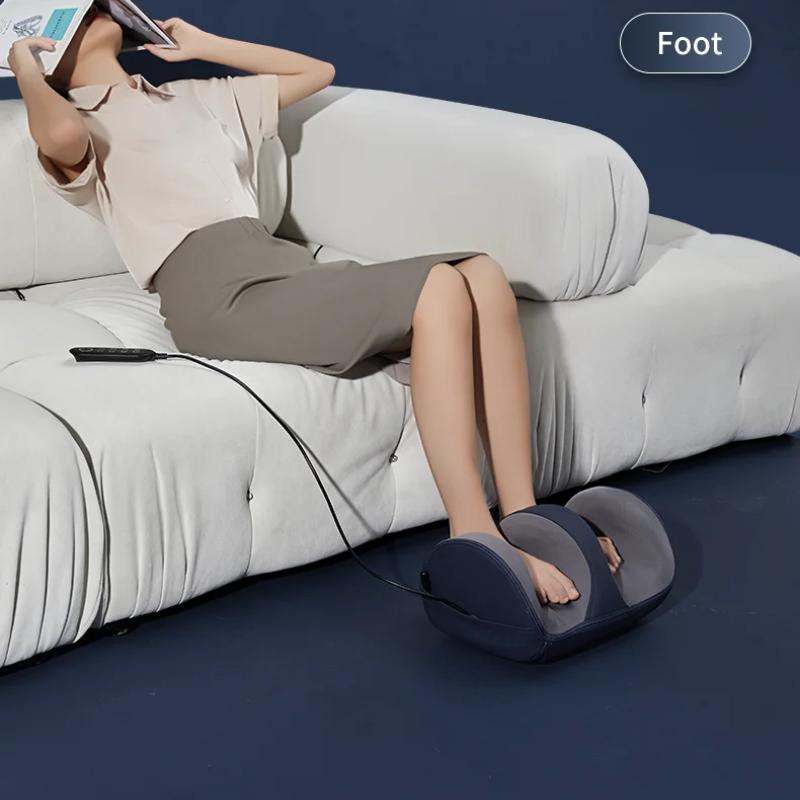 Новейший массажер для ног Шиацу 2 в 1 с подогревом для подошвенного фасциита, массажная машина для ног и икр для снятия боли при усталости мышц