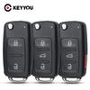 S 2/3/4 Кнопки Пустой Корпус Ключа Зажигания Для Skoda Octavia Vw Volkswagen Golf Mk6 Tiguan Polo Passat Cc Seat Запасной Корпус