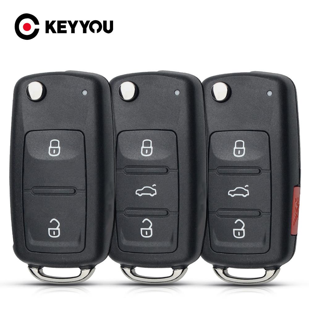 S 2/3/4 Кнопки Пустой Корпус Ключа Зажигания Для Skoda Octavia Vw Volkswagen Golf Mk6 Tiguan Polo Passat Cc Seat Запасной Корпус