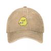 Peace Was Never An Option Duck Baseball Cap Vintage Distressed Washed Cartoon Headwear For Men Women Running Golf Fit Hats Cap