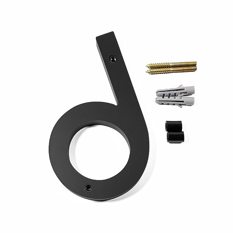 Адрес Большая Современная Дверь Алфавит Плавающий Дом Номер Буквы Знак #0-9 Черные Цифры 125 Мм 5 В Домашнем Уличном