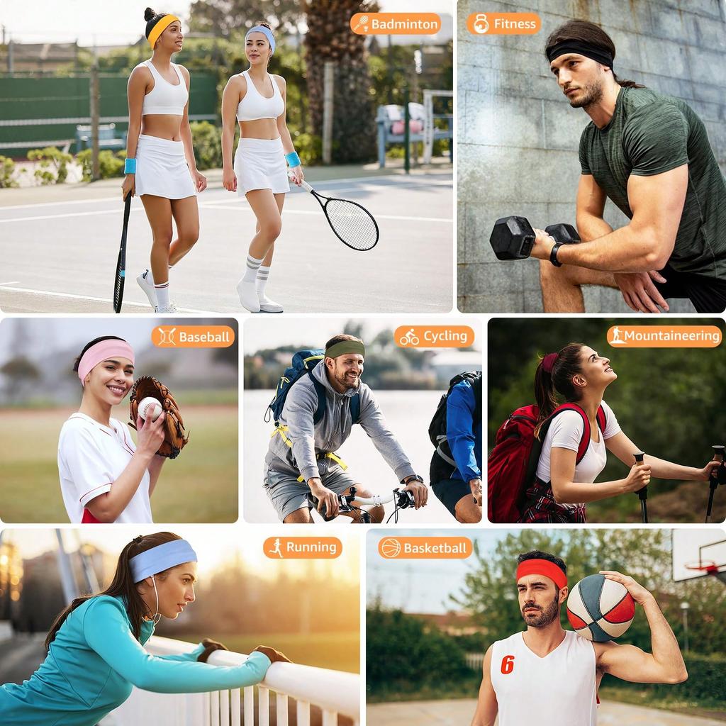 1Pcs Headbands For Women Non Slip - Fashion Sports Hair Bands For Women's Hair, Soft Cloth Stretchy Headbands For Women