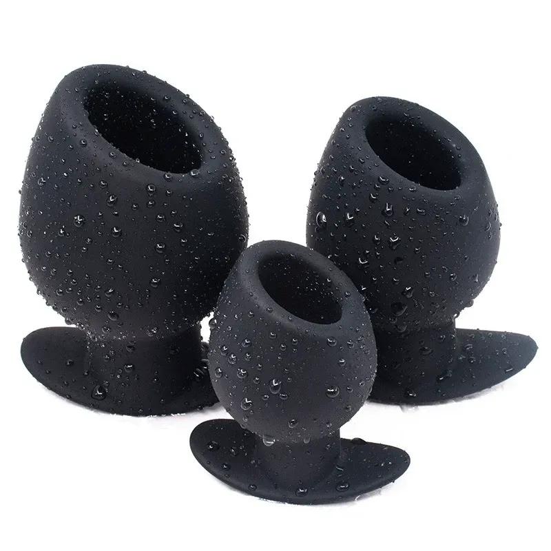 Chalice Shape Hollow Anal Plug,Silicone Tunnel But Butt Plugs,Stretch Anus Ass Buttplug,Prostate Analplug Butplug,Sex Toys