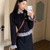 Вязаный кардиган в полоску во французском стиле с длинными рукавами для женщин, осень 2023, повседневный свитер с круглым вырезом, женский кардиган