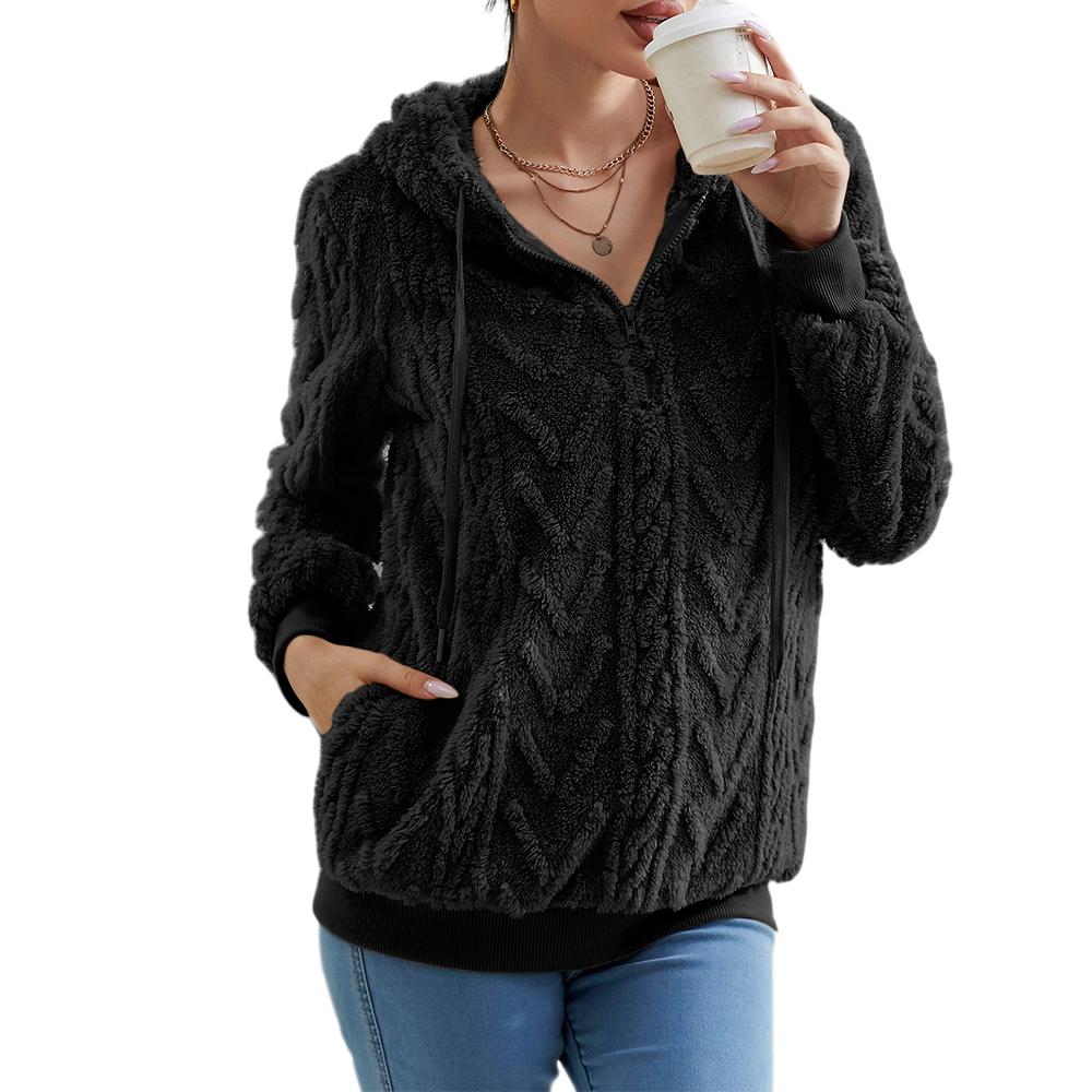 Женские пушистые флисовые толстовки, женские осенние толстовки с капюшоном на молнии, пуловеры, топы