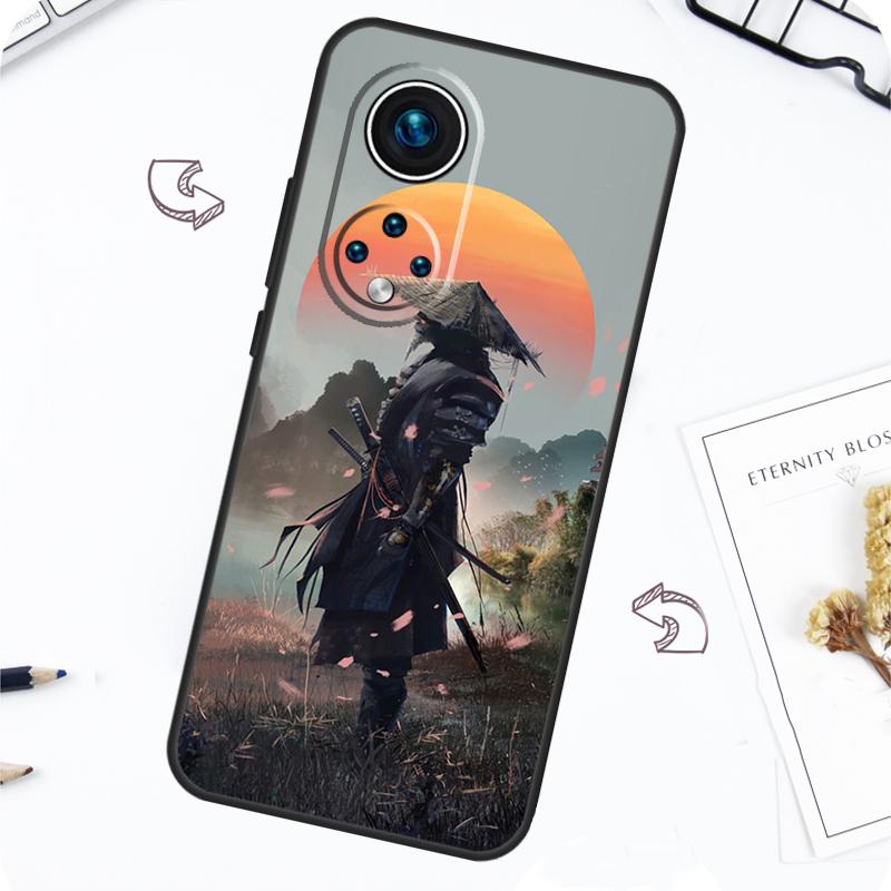 Чехол в стиле самурая и ниндзя Японии для Honor Magic 5 6 7 Lite Honor 200 Pro X8b X9a X8a X8 X9 X9c X9b 50 70 90 Lite