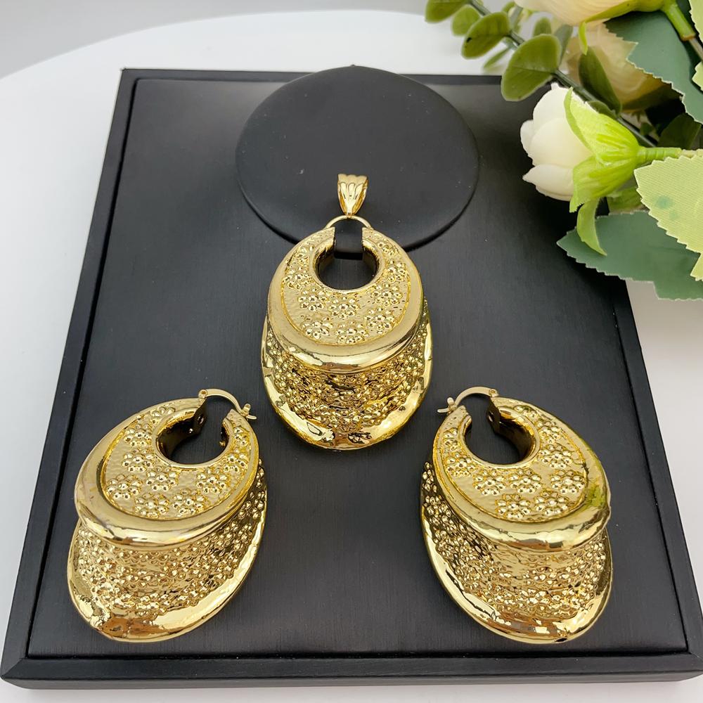 OR22990 Fashion Big Pendant with Earrings Unique Brazilian Jewelry Sets Jewelry Party Anniversary