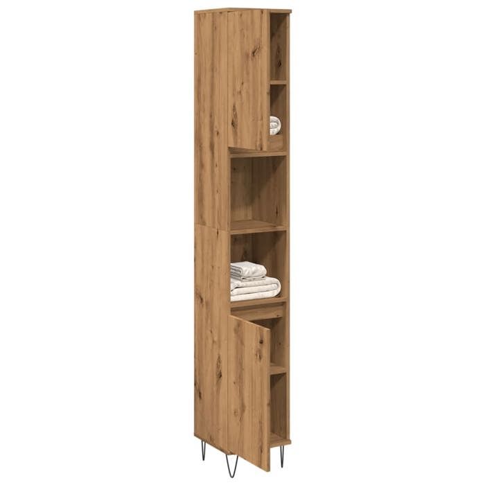 VidaXL Bathroom Cabinet Artisan Oak 30x30x190 Cm, Cabinet, Bathroom Storage Cabinet, Cabinet of 857200
