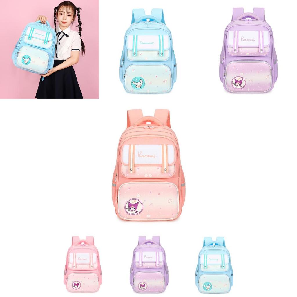 Adorable Lightweight Nylon School Backpack With Cartoon Design For Girls And Boys