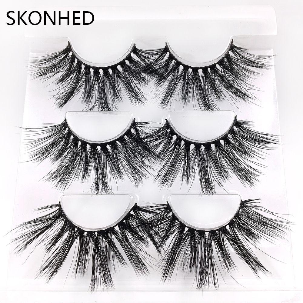 Thick Long Dramatic Handmade 3D Soft Mink Hair Eyelashes Extension 25mm Lashes False Eyelashes