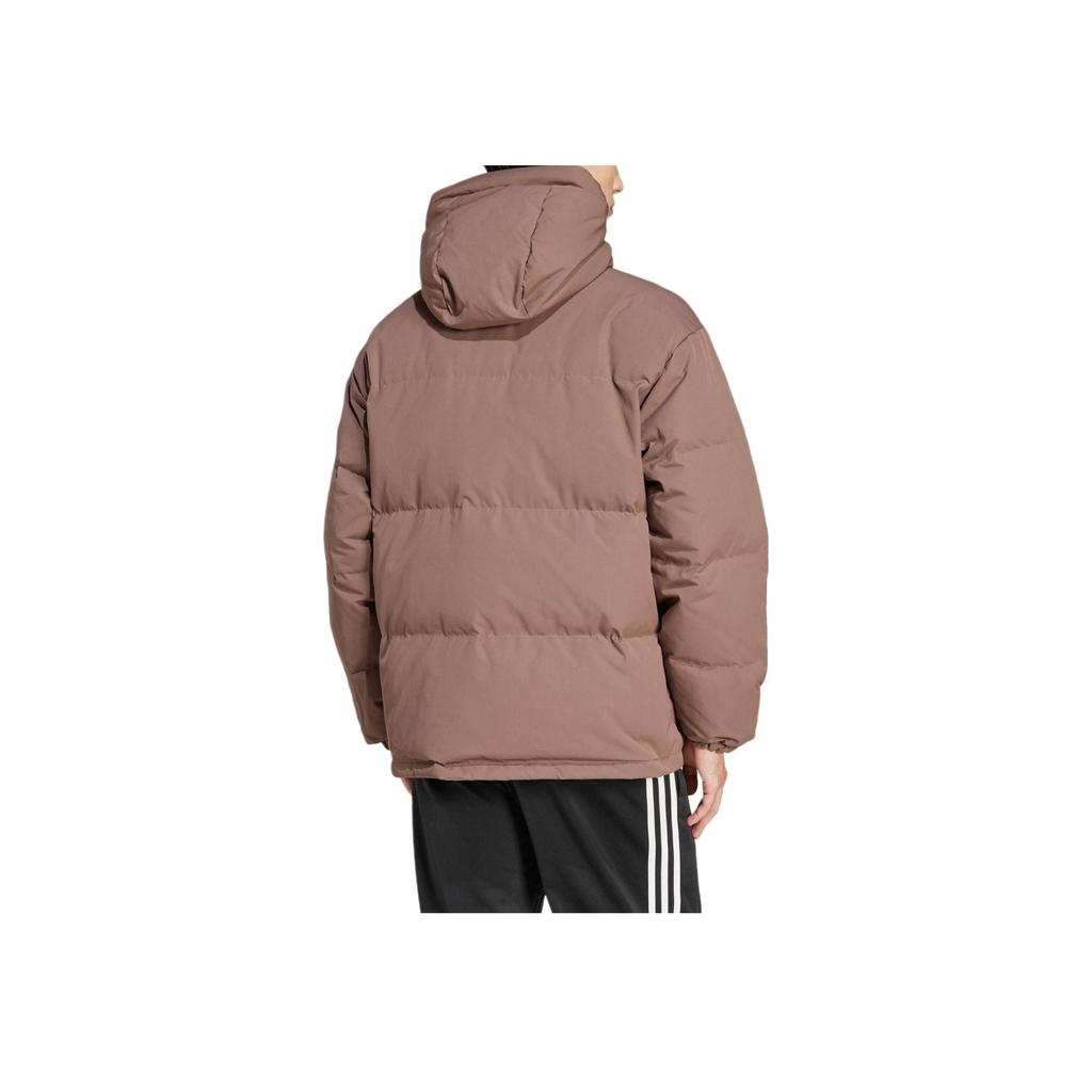adidas Пуховик двусторонний теплый спортивный повседневный пуховик с капюшоном куртка унисекс Rock-Layer-Deep-Earth-Brown JM9130
